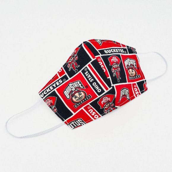 Ohio State Form-Fitted Cotton Face Mask - Picture 3 of 4